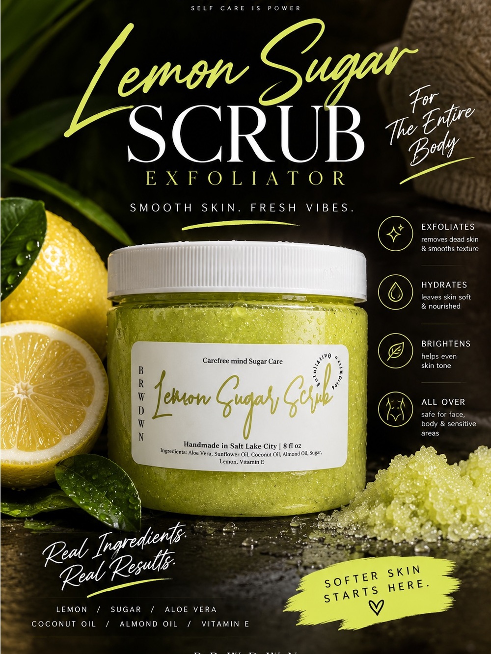 Lemon sugar scrub